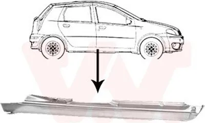 Produktbild von VAN WEZEL 1620104 Schweller Reparaturblech Einstiegblech Rechts für FIAT PUNTO (188)