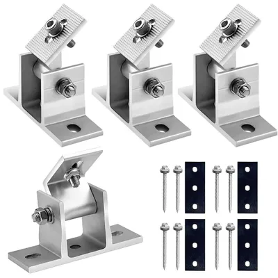 Z-Halter für Solarmodule, 4 Stück, Dachhaken, Aluminium, silber