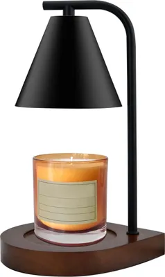 Produktbild von Duftlampe & Aromalampe, Kerzenwärmer mit Dimmfunktion, 2 Glühbirnen, dimmbar, Zeitschaltuhr, schwarz, ideal für Schlafzimmer
