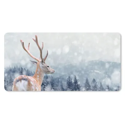 Produktbild von MuchoWow® Mauspad Mousepad Winter - Hirsche - Tiere 60x30 cm - Mousepads - Maus Mat - Pad - Mausunterlage - Nachhaltig