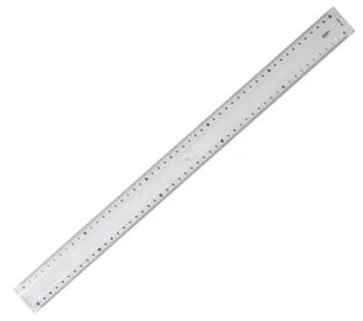 Produktbild von Transparente Lineal mit schrägen Flächen, 50 cm