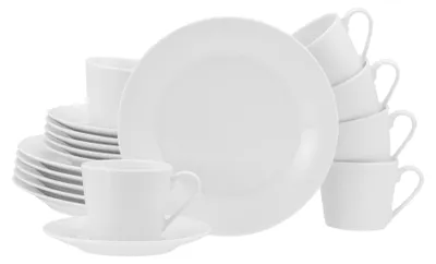 Produktbild von CreaTable, 24531, Base Weiss, Kaffeeservice 18-tlg, Porzellan
