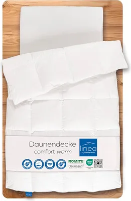 Produktbild von LINEA böhmerwald Komfort Bettdecke, 90% Daunen / 10% Federn, Weiß, 135 x 200 cm