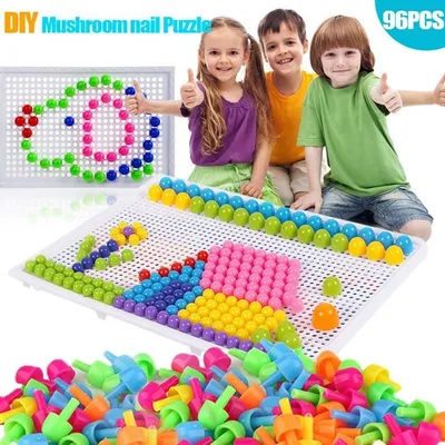 Produktbild von 96PCS Pilznägel Kinder Baby DIY Handgemachte Illustration Bildungsspielzeug