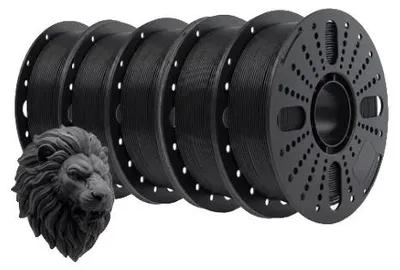 Immagine prodotto di Filamento per stampante 3D, diametro 1,75 mm, materiale ecologico, 5 pezzi, colore nero