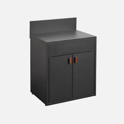 Produktbild von sweeek - Außenküche Stahl 2 Türen B 80 cm - Schwarz