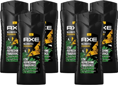 Produktbild von AXE 3in1 Duschgel & Shampoo Wild Mojito & Cedarwood XL, Herren Männer Showergel getestet, 6x 400ml, Intensive Pflege for Men