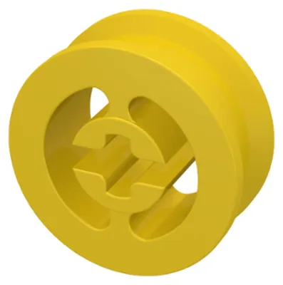 Productafbeelding van LEGO Geel wiel met spilgat (3482) – nieuw