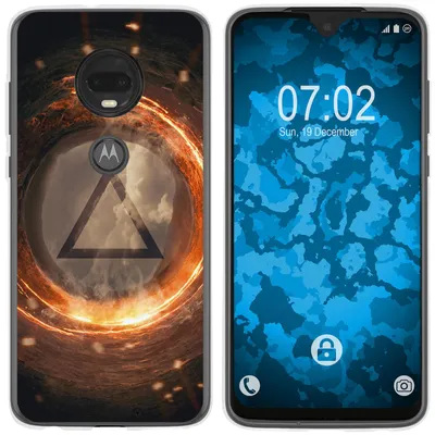 Produktbild von PhoneNatic Case kompatibel mit Motorola Moto G7 Plus Silikon-Hülle Element Feuer M3