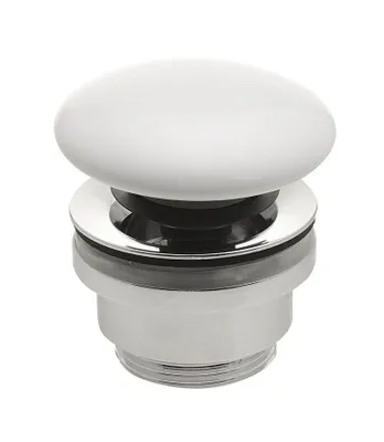 Produktbild von Sapho Ablaufgarnitur 5/4“, klick-klack, Keramikstopfen, 5-63mm, Weiß