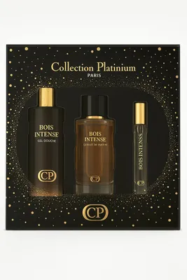 Produktbild von Collection PlatinumCoffret Bois Intense Extrait Parfum 100mlGel250mlExtrait 10ml
