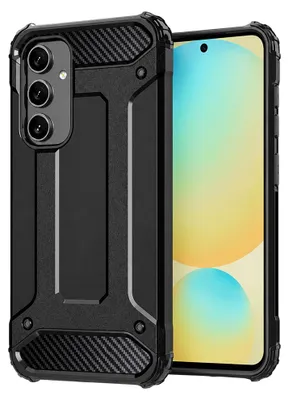 Produktbild von Techsuit Hybrid Armor Back Cover Hülle für Samsung Galaxy S24 FE - Schwarz