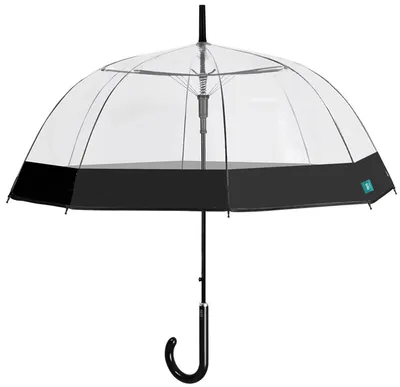 Obrázek produktu pro Deštník Perletti automatický dámský 89 cm transparentní/černý