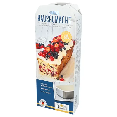 Produktbild von IRKMANN Kastenkuchenform, L 30 x H 7 cm, Mit Antihaftbeschichtung, PFOA- & PFOS-frei , Mit Rezepthef