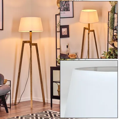 Produktbild von Schiavonea Stehlampe aus Holz/Stoff in Naturfarben/Weiß