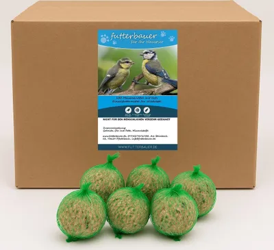Produktbild von Futterbauer ca. 100 Meisenknödel á 90g  mit Netz Meisenfutter Spitzenqualität!