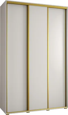 Produktbild von MEBLE KRYSPOL Davos 1 Schrank, drei Türen - 235,2x150x45 cm - Weiß Weiß Gold