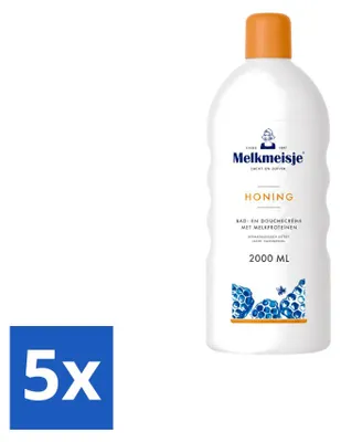 Obrázek produktu pro 5 kusů sprchového a mycího gelu Melkmeisje s medem - 2000 ml - výhodná balení