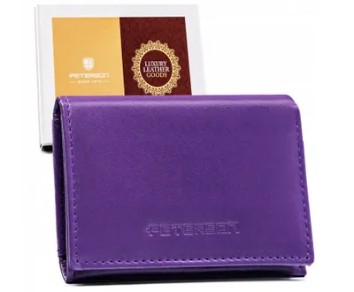 Produktbild von Kleine, horizontale Damenbrieftasche mit Druckknopfverschluss - Peterson