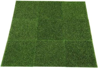 Obrázek produktu pro Umělá tráva – tráva pro zvířata – zahradní doplněk – realistický vzhled – 10 kusů, 15 x 15 cm – zelená