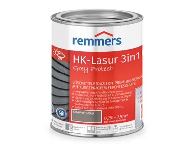 Immagine prodotto di Remmers HK-Lasur 3in1 [plus] grigio grafite 750 ml