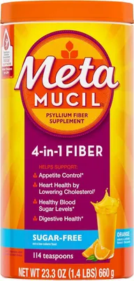 Produktbild von Metamucil Orange Smooth Texture Sugar Free Powder - 114 Ds