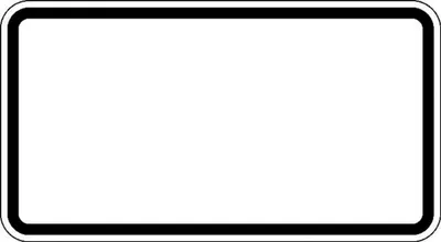 Produktbild von Zusatzschild blanko, 231x420mm Grund weiß - Rand schwarz RAL-Gütezeichen Folie RA1