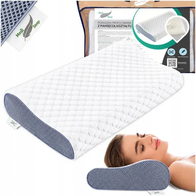 Obrázok produktu pre Ortopedický a profilovaný vankúš – Pohodlný krčný vankúš | Ergonomický vankúš na spanie | Vankúš z pamäťovej peny – 50 x 30 cm