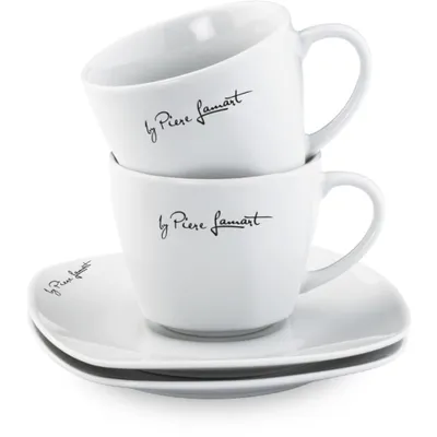 Obrázek produktu pro LAMART LT9016 Porcelánová série, sada obsahuje 2x šálek, 2x podšálek, materiál porcelán, objem: 190 ml, šálek - Ø 8 cm, výška 6,8 cm, talířek - 14,5x 14,5 cm
