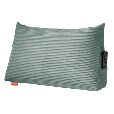 Immagine prodotto di Cuscino per la schiena con effetto corda, 70 cm di larghezza, con tasca laterale, cuscino a cuneo per letto e divano, turchese, sleepling
