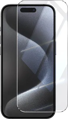 Imagen del producto de Mayaxess, película de vidrio templado para Apple iPhone 15 Pro, dureza 9H, resistente a los arañazos, transparente