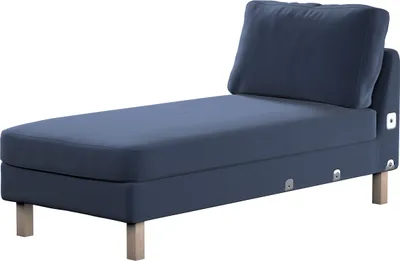 Produktbild von Dekoria Bezug für Karlstad Recamiere Zustellsofa, kurz, dunkelblau, Bezug für Karlstad Recamiere Zustellsofa