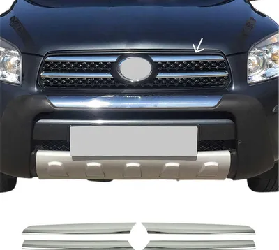 Obrázek produktu pro Lišty mřížky chladiče Lišty mřížky chladiče pro Toyota RAV4 2006-2009 nerezová ocel stříbrná 4ks