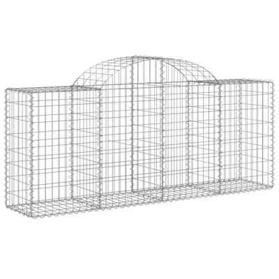 Zdjęcie produktu dla vidaXL Gabion z wysokim łukiem 200x50x80/100 cm Ocynkowane żelazo
