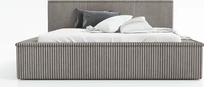 Produktbild von Polsterbett RIA 180x200 mit Matratze und Bettkasten. Farbe: Braun.