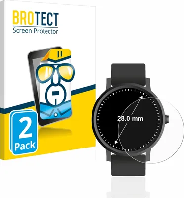 Produktbild von 2x Für Kreisrunde Displays (ø: 28 mm) Schutzfolie BROTECT Displayschutz Display Schutz Folie Klar Transparent