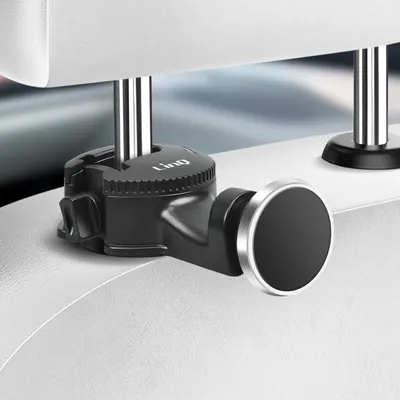 Immagine prodotto di LinQ, Supporto magnetico per smartphone per auto con poggiatesta ruotabile a 360°, nero