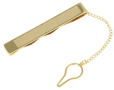 Produktbild von DonDon® Herren Krawattenklammer Krawattennadel – gold gemustert