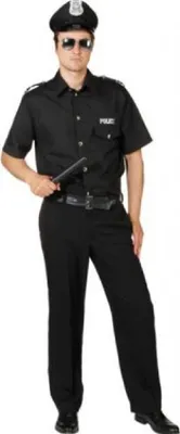 Produktbild von O7386-46-48 schwarz Herren Polizist Cop Polizeiuniform Gr.46-48