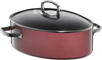 Produktbild von WMF Fusiontec Mineral 0515875290, 8,1 l, Oval, Rot, Eisenguss, Stahl, Edelstahl, Fusiontec