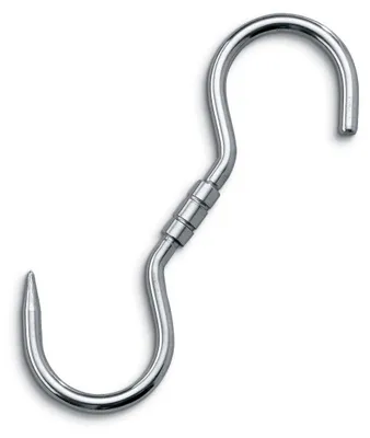 Slagerhaak mit Scharnier 270 x 12 mm, Edelstahl