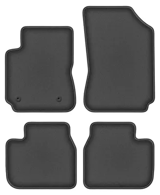 Image de Tapis de sol en moquette pour Citroen C4 Cactus II 2018- (crossover) – jeu 4 pièces, gris graphite, sur mesure – Wielganizator DURBAN