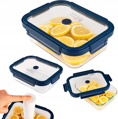 Zdjęcie produktu dla SuperButelki - Pojemnik szklany z pokrywką, 1500 ml, LUNCHBOX, 1,5l, do przechowywania próżniowego żywności - świeżość na dłużej!