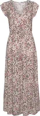 Produktbild von VIVANCE Maxikleid mit floralem Druck und Seitenschlitz creme-mauve bedruckt Größe 44