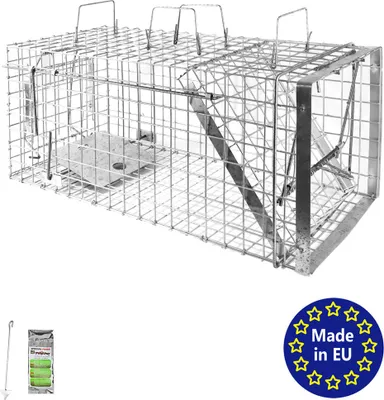Produktbild von Petigi Tierfalle Lebendfalle für kleine bis mittelgroße Tiere wie Maus, Katze, Marder, Fuchs, Otter, Kaninchen, Modell: , Größe / Modell:Heavy 1 (80 x 34 x 34 cm)