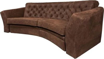 Zdjęcie produktu dla Trzyosobowa półokrągła sofa Chesterfield tapicerowana sofa do salonu beżowa