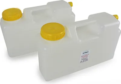 Immagine prodotto di 2x tanica a collo largo 12 litri Din96 tanica salvaspazio + tappo a vite