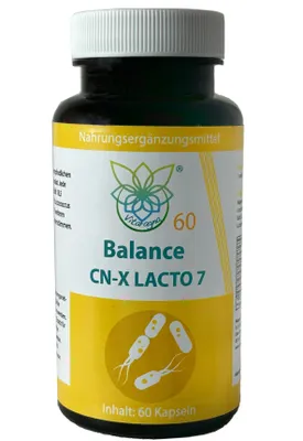 Produktbild von VITARAGNA CN-X LACTO-7 mit nützlichen Lactobacillus Bakterienstämmen, 60 magensaftresistente Kapseln, Lactococcus Lactis und L. Rhamnosus GG und 5 weitere Stämme