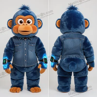 Imagen del producto de Mascota MASTICOT orangután azul aterciopelado