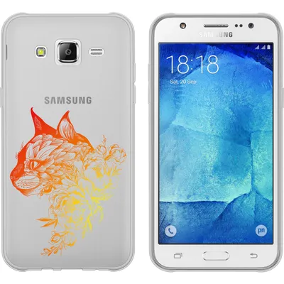 Produktbild von PhoneNatic Case kompatibel mit Samsung Galaxy J5 (2016) J510 Silikon-Hülle Floral Katze M2-2